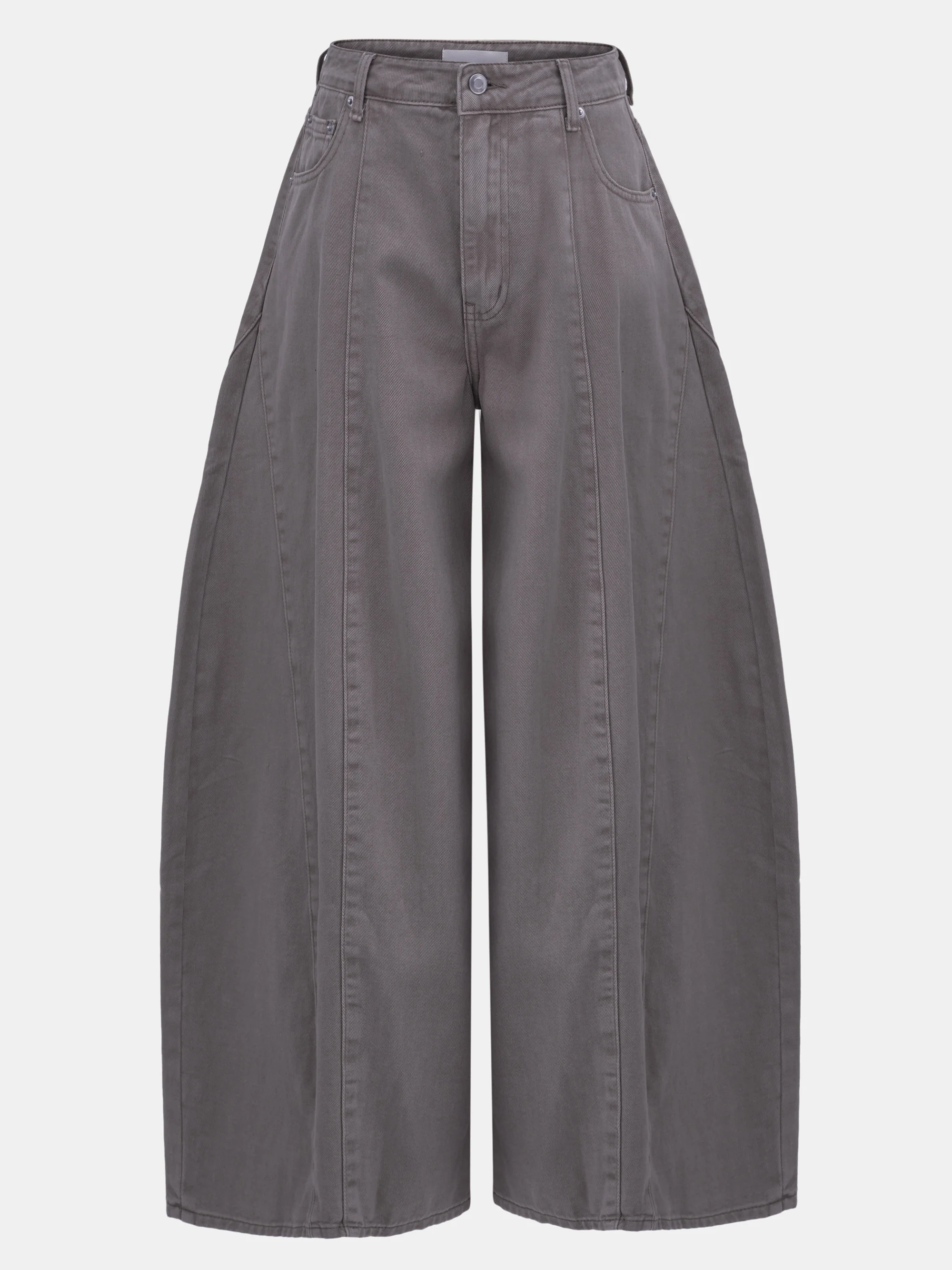 Wide Paneled Jeans, Grey - Image 7