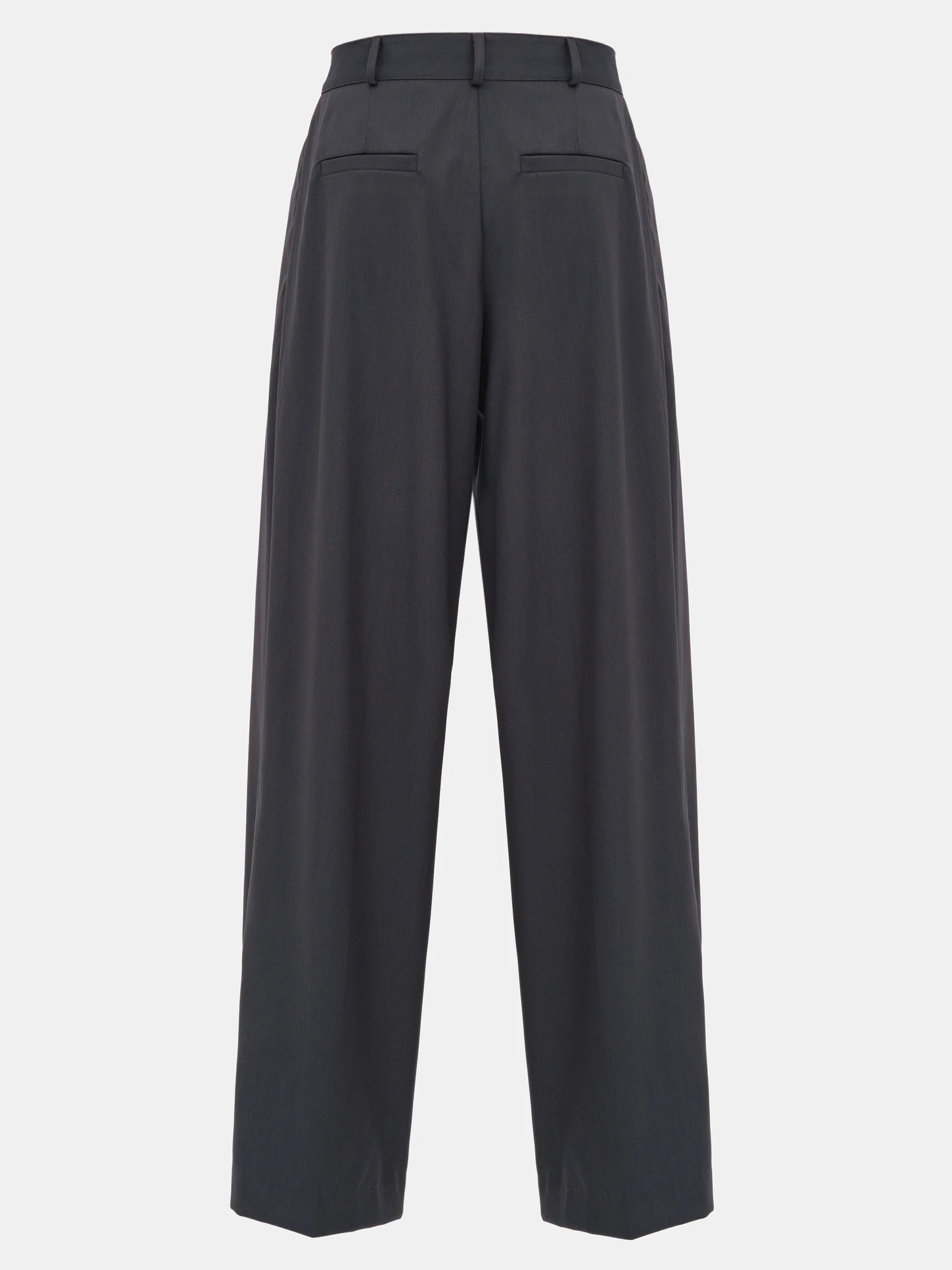 Wide Pleated Trousers, Charcoal - Image 6