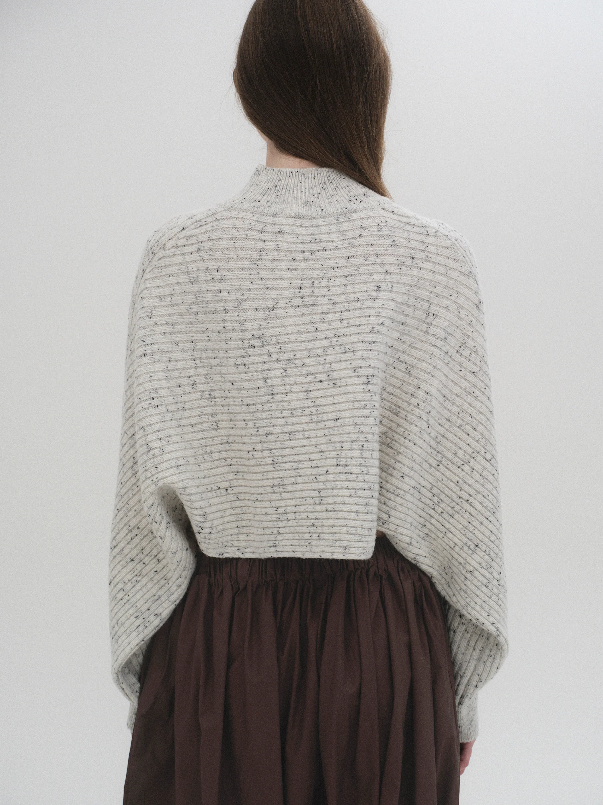 Wool Blend Balloon Knit, Oat - Image 5