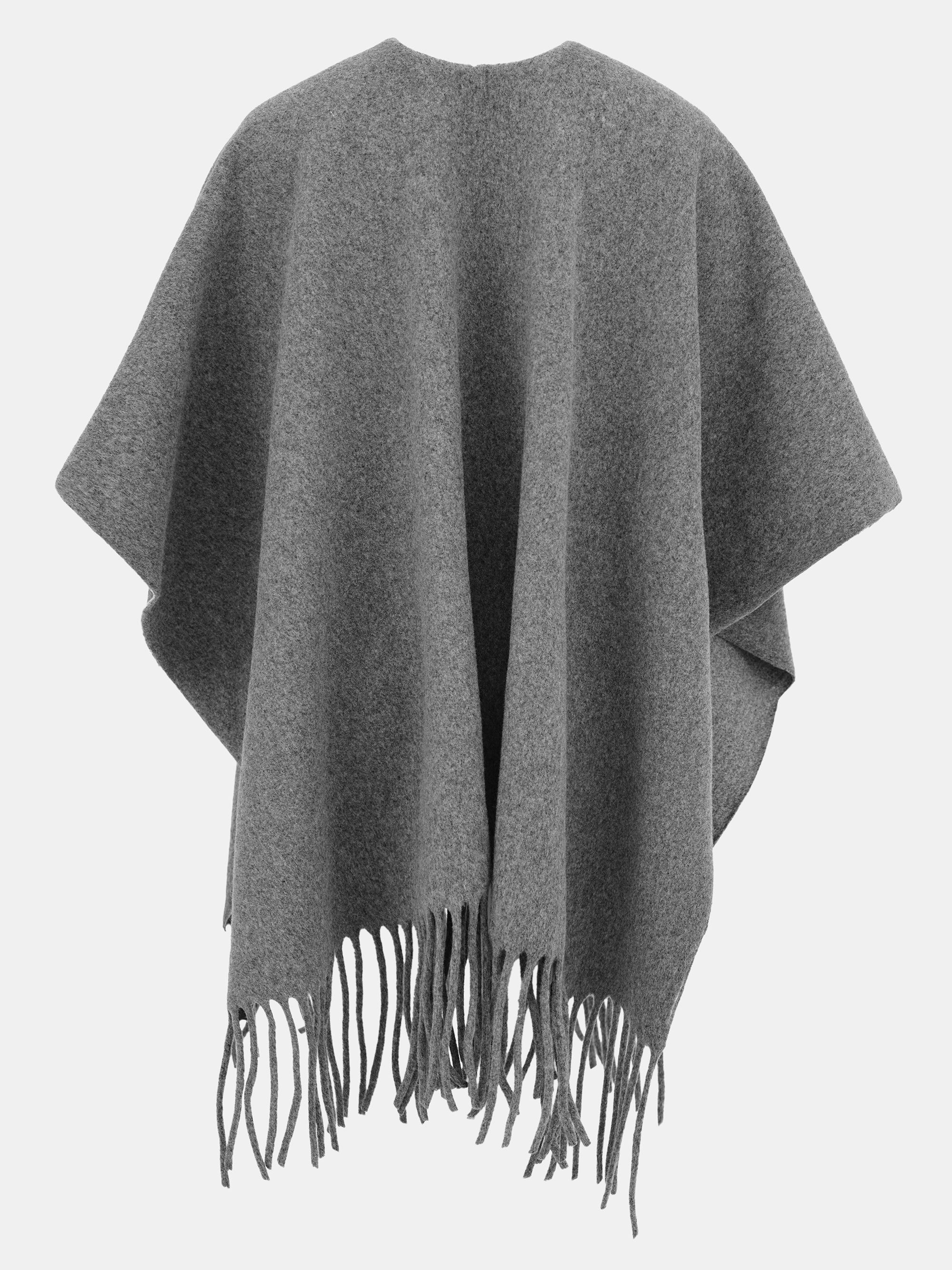 Wool-blend Fringe Scarf, Grey - Image 2