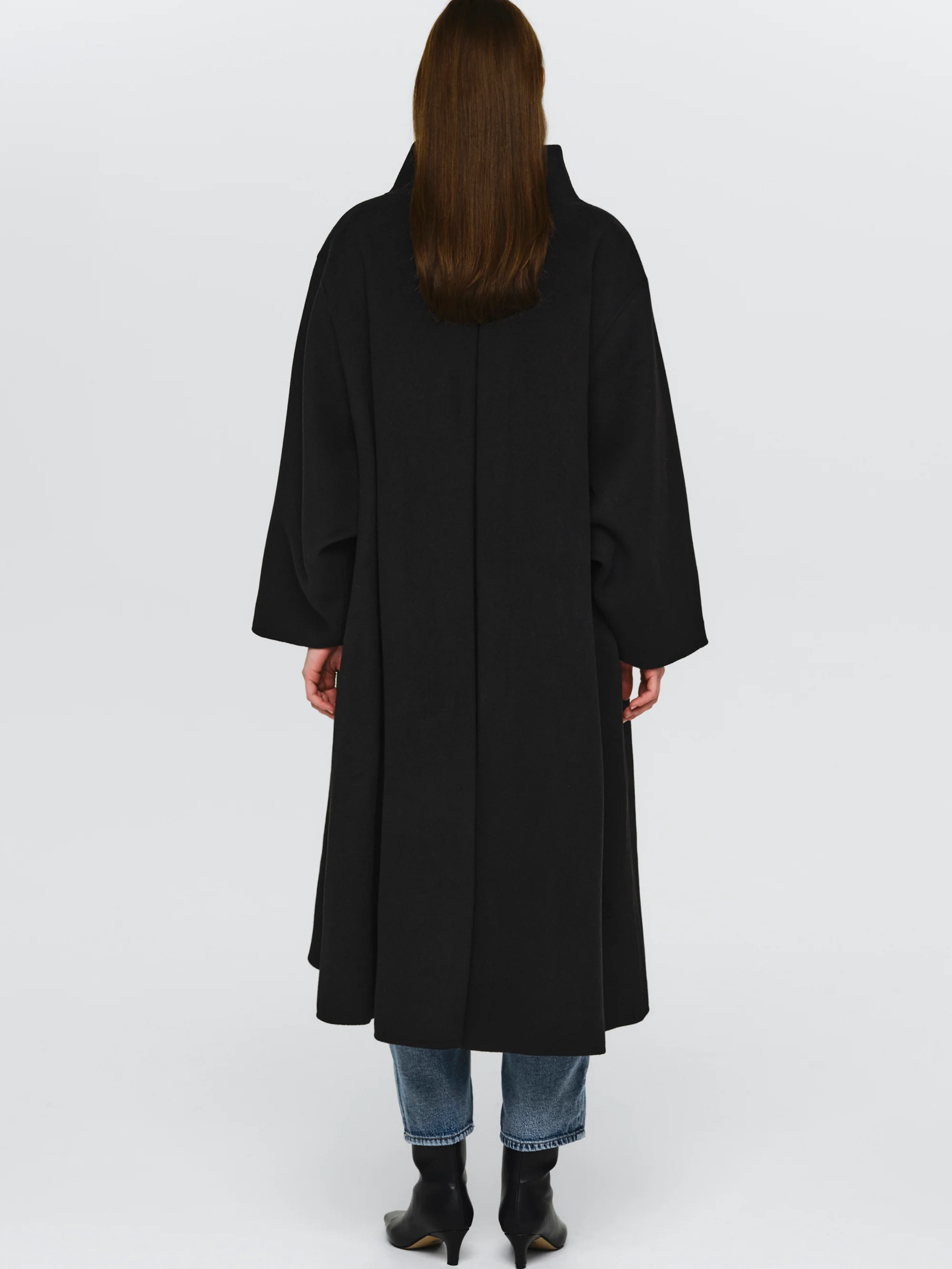Wool-Cashmere Blend Coat, Black - Image 4