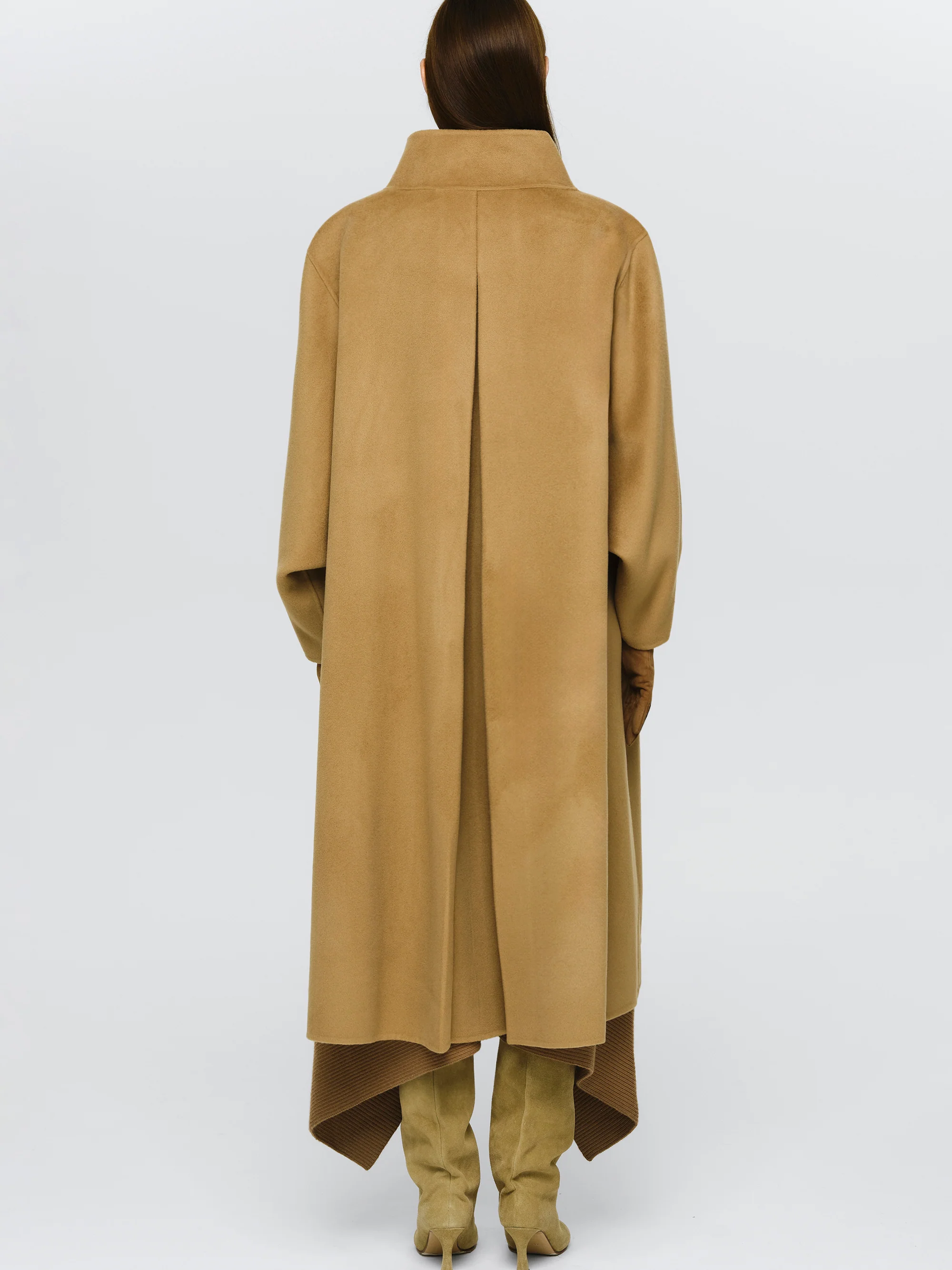 Wool-Cashmere Blend Coat, Camel - Image 5