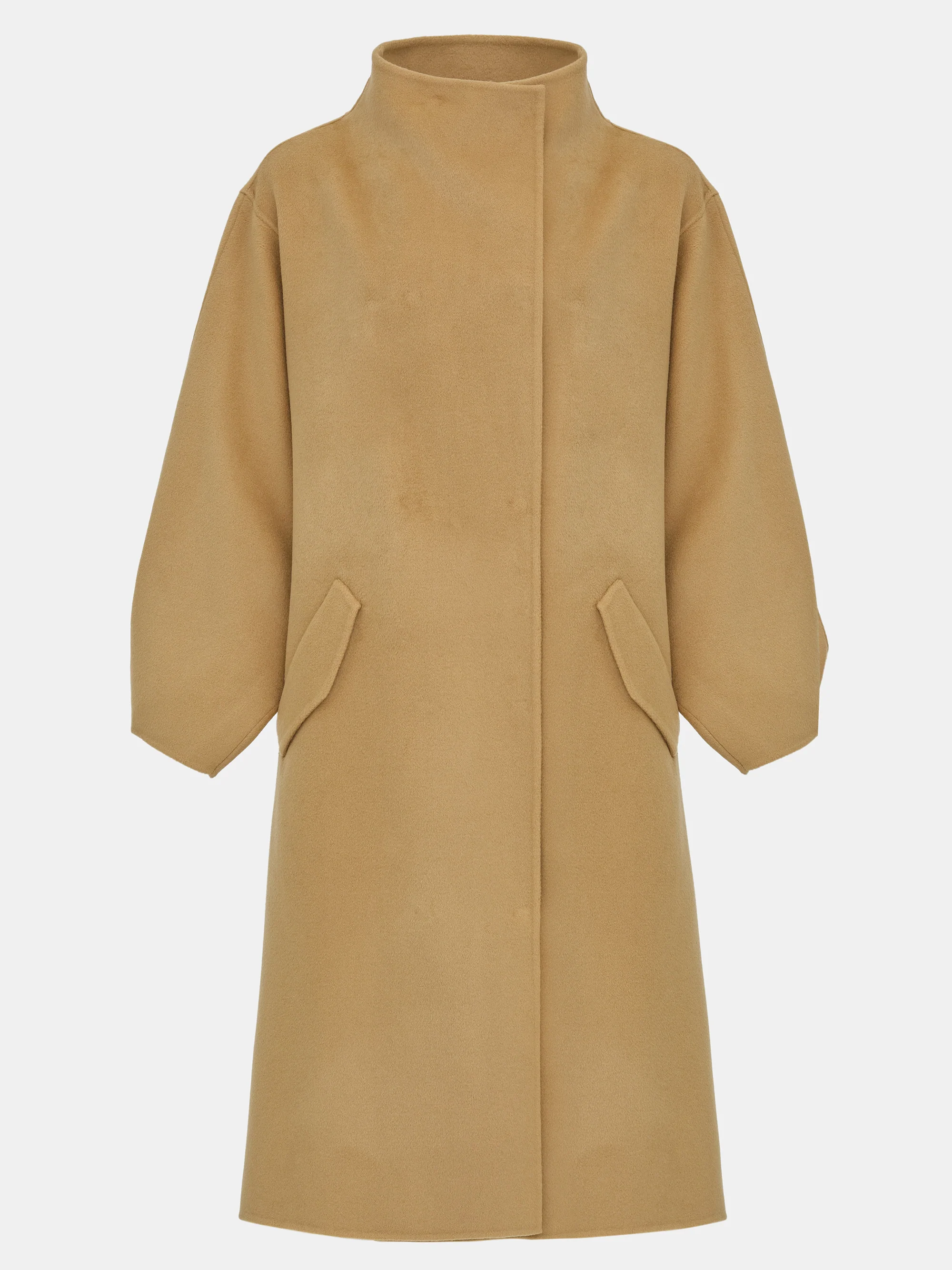 Wool-Cashmere Blend Coat, Camel - Image 6