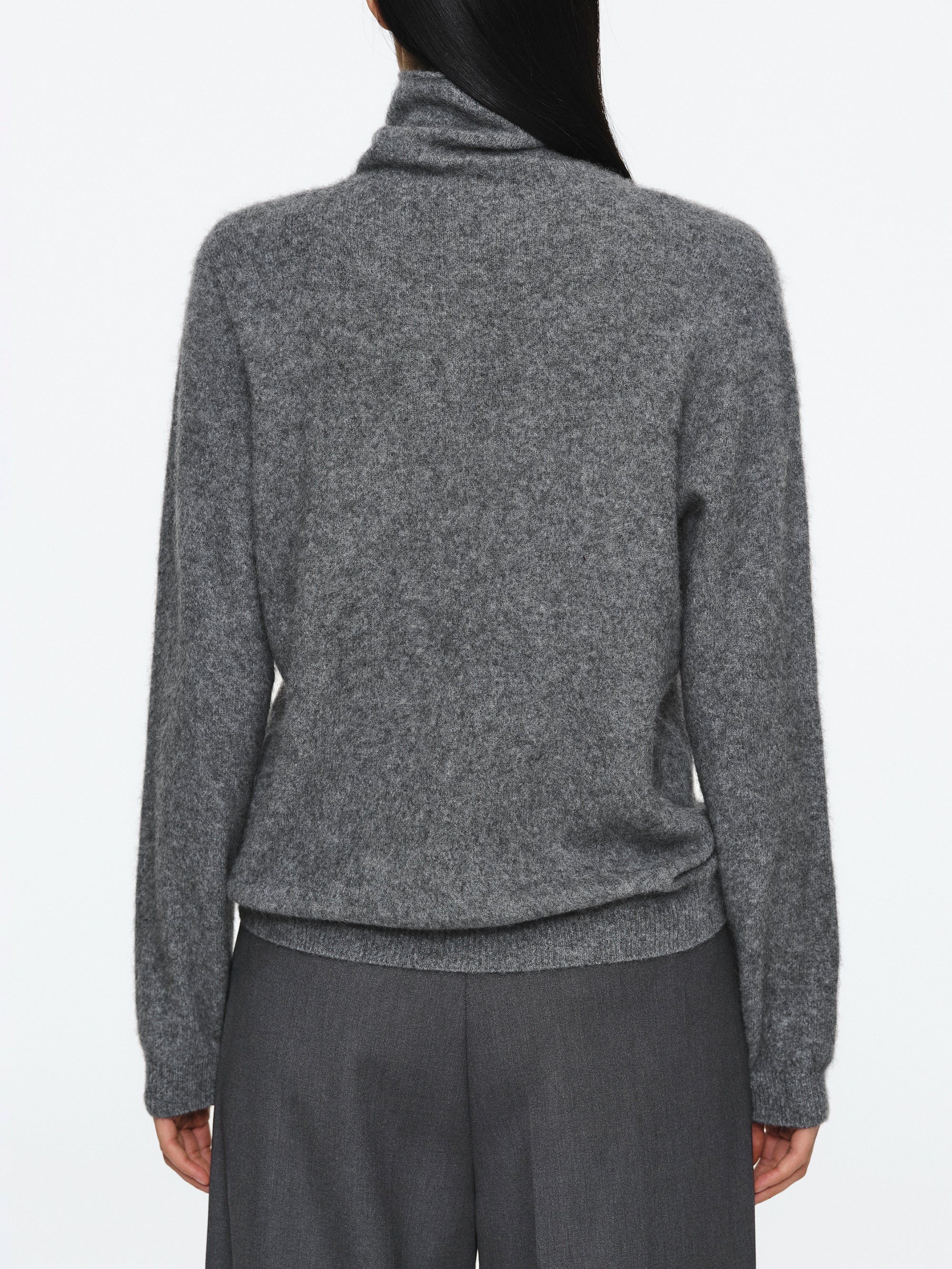 Wool Cashmere Turtleneck, Charcoal - Image 4