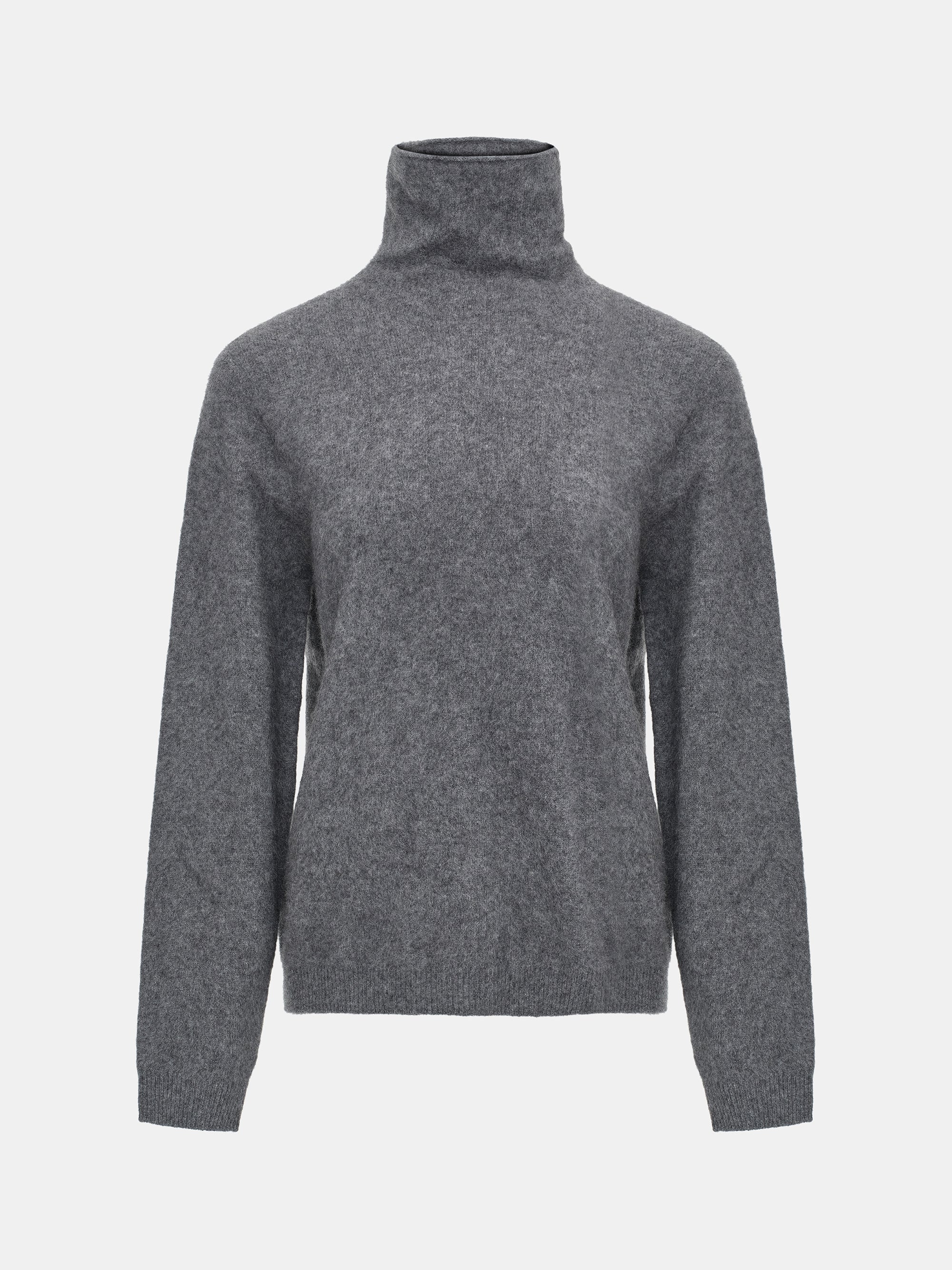 Wool Cashmere Turtleneck, Charcoal - Image 5