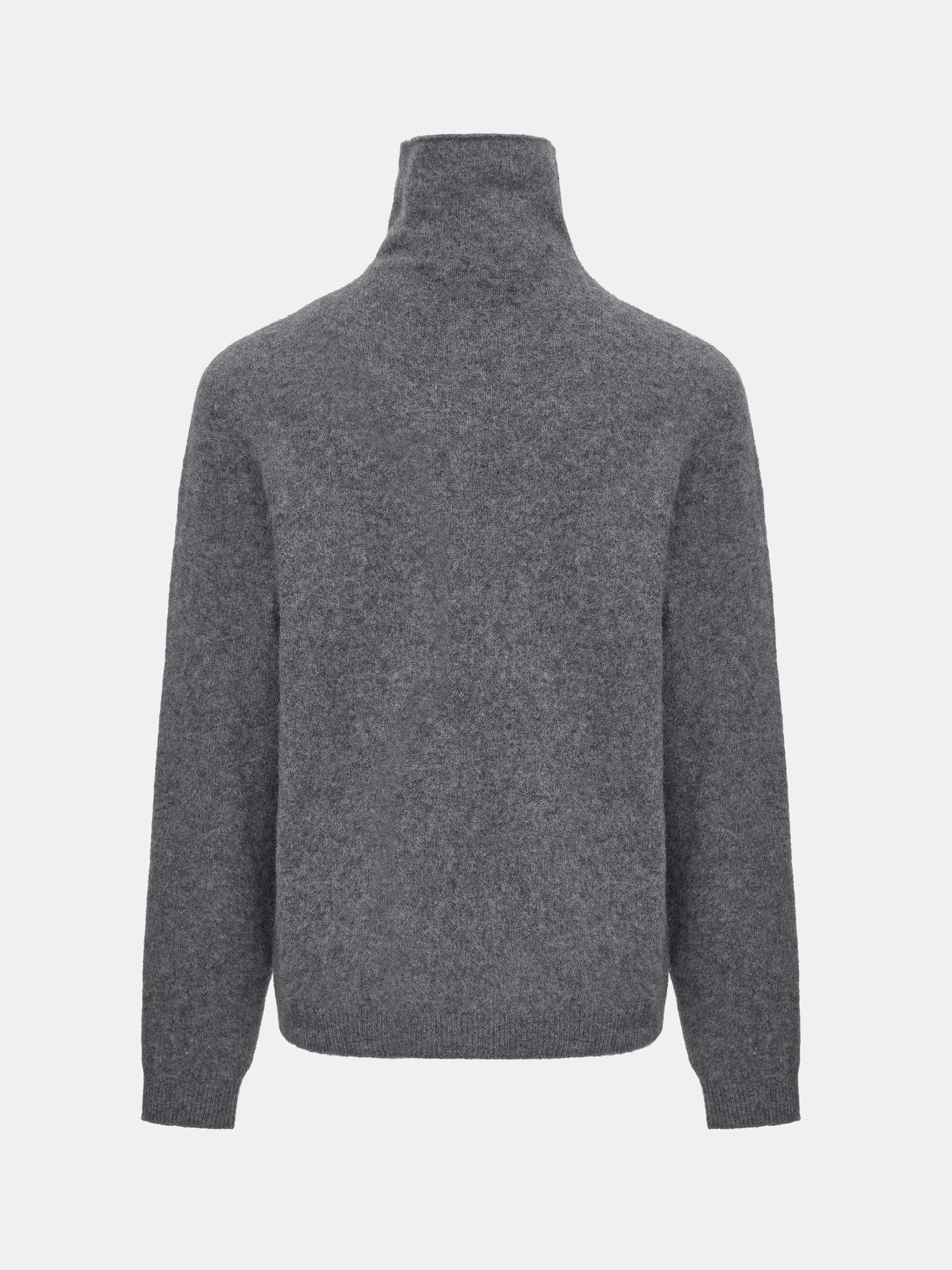 Wool Cashmere Turtleneck, Charcoal - Image 6