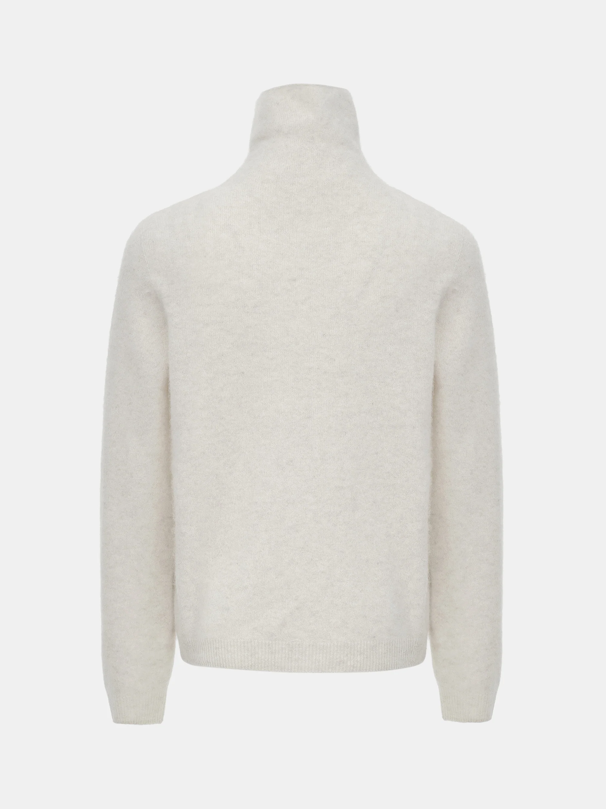 Wool Cashmere Turtleneck, Ivory - Image 6