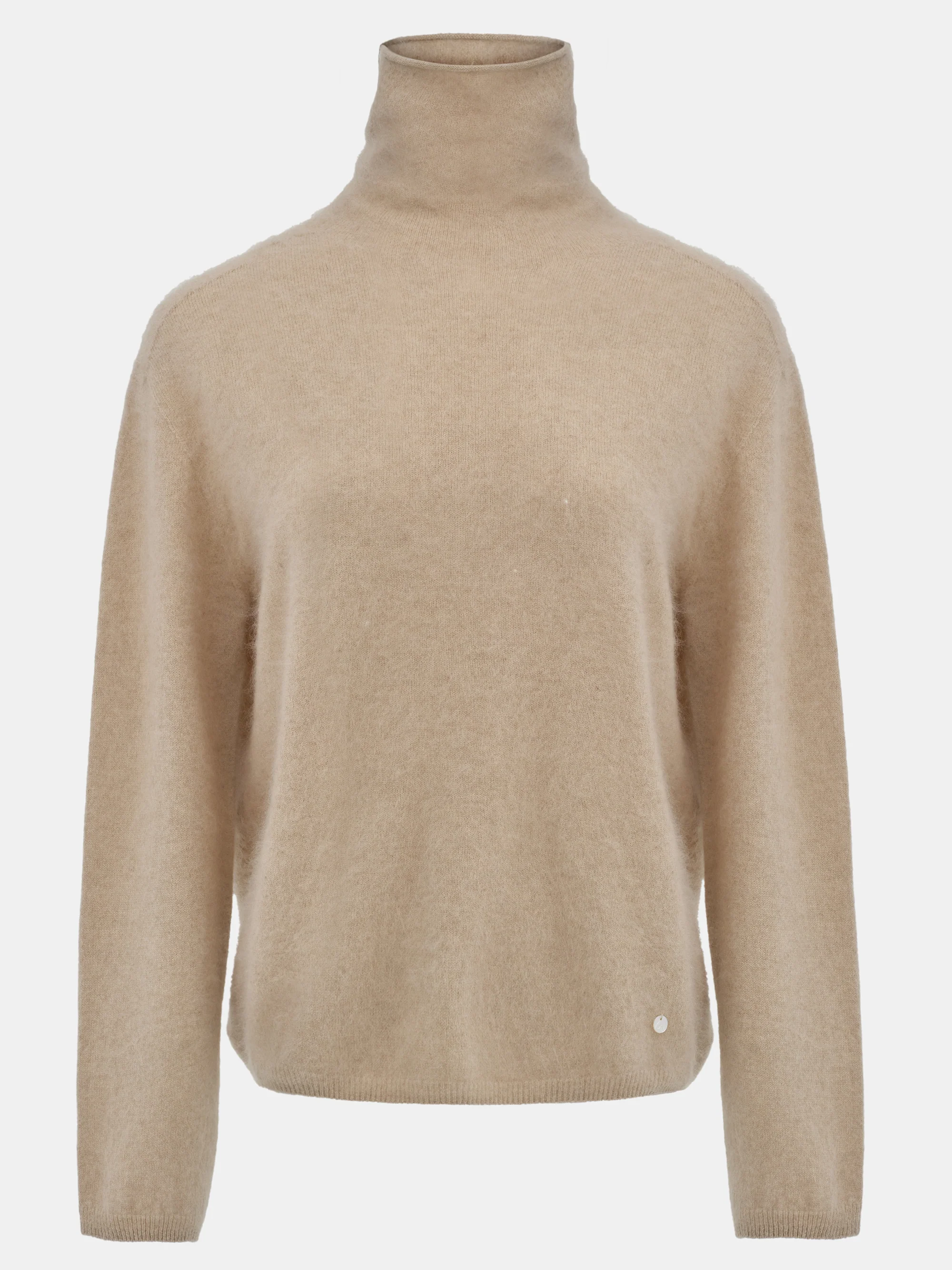 Wool-Cashmere Turtleneck Knit, Camel - Image 5