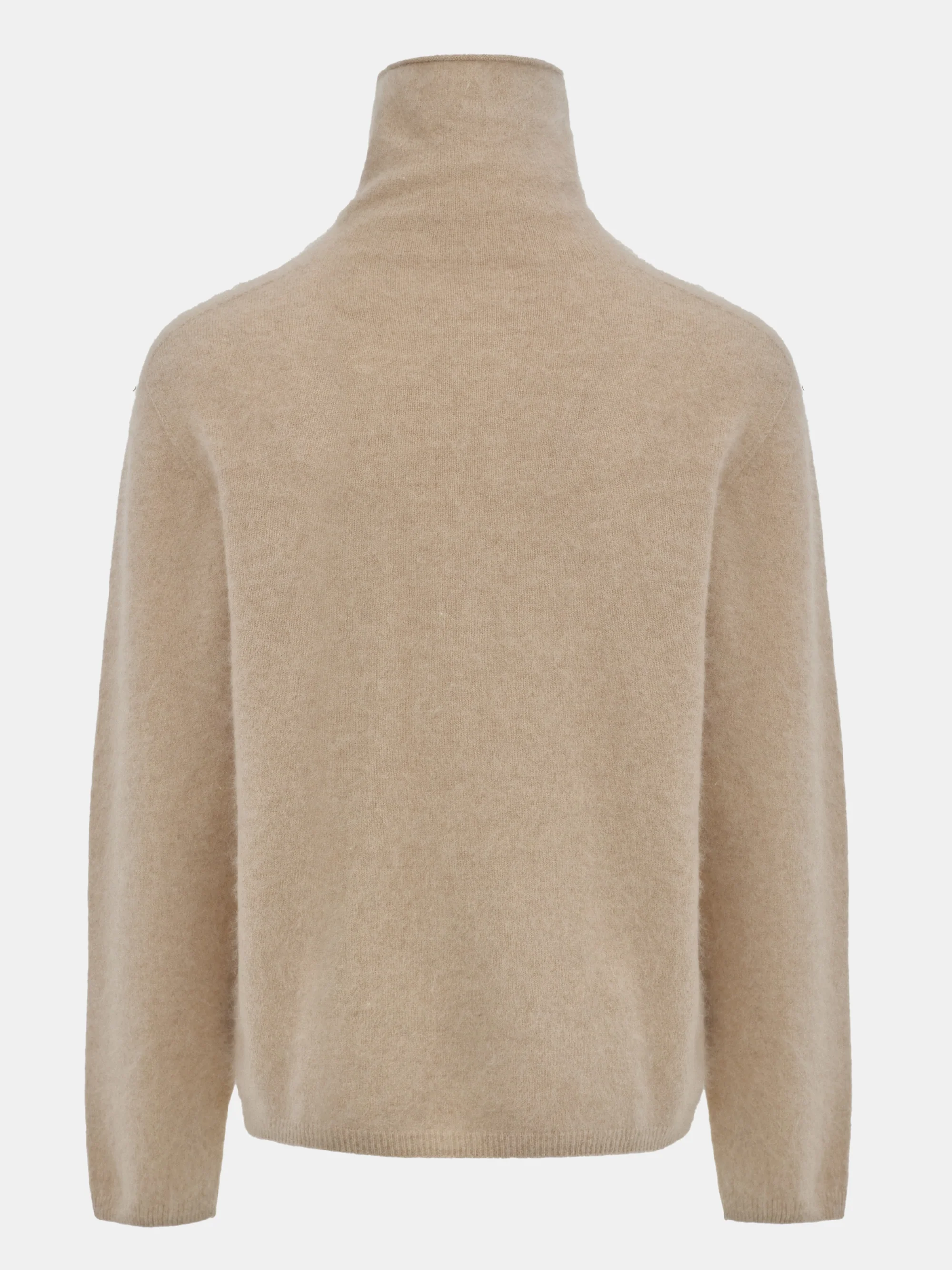 Wool-Cashmere Turtleneck Knit, Camel - Image 6