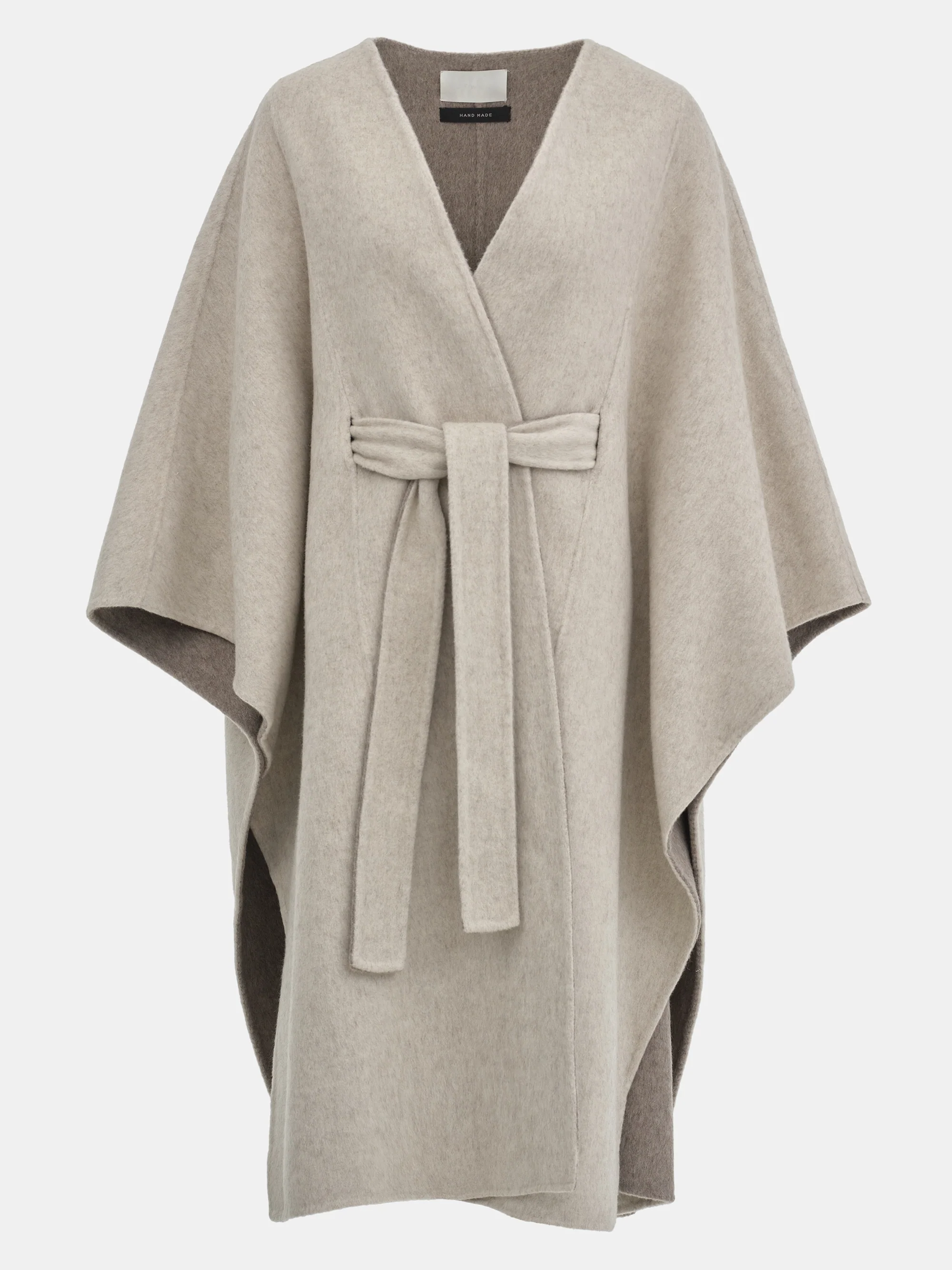 Wool Felt Cape Coat, Oat - Image 5