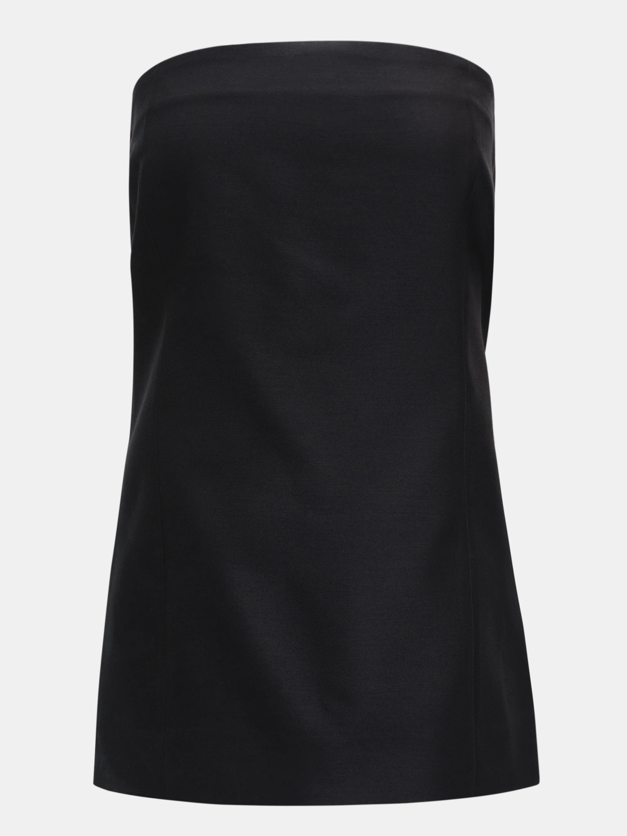 Wool-Silk Bustier, Black