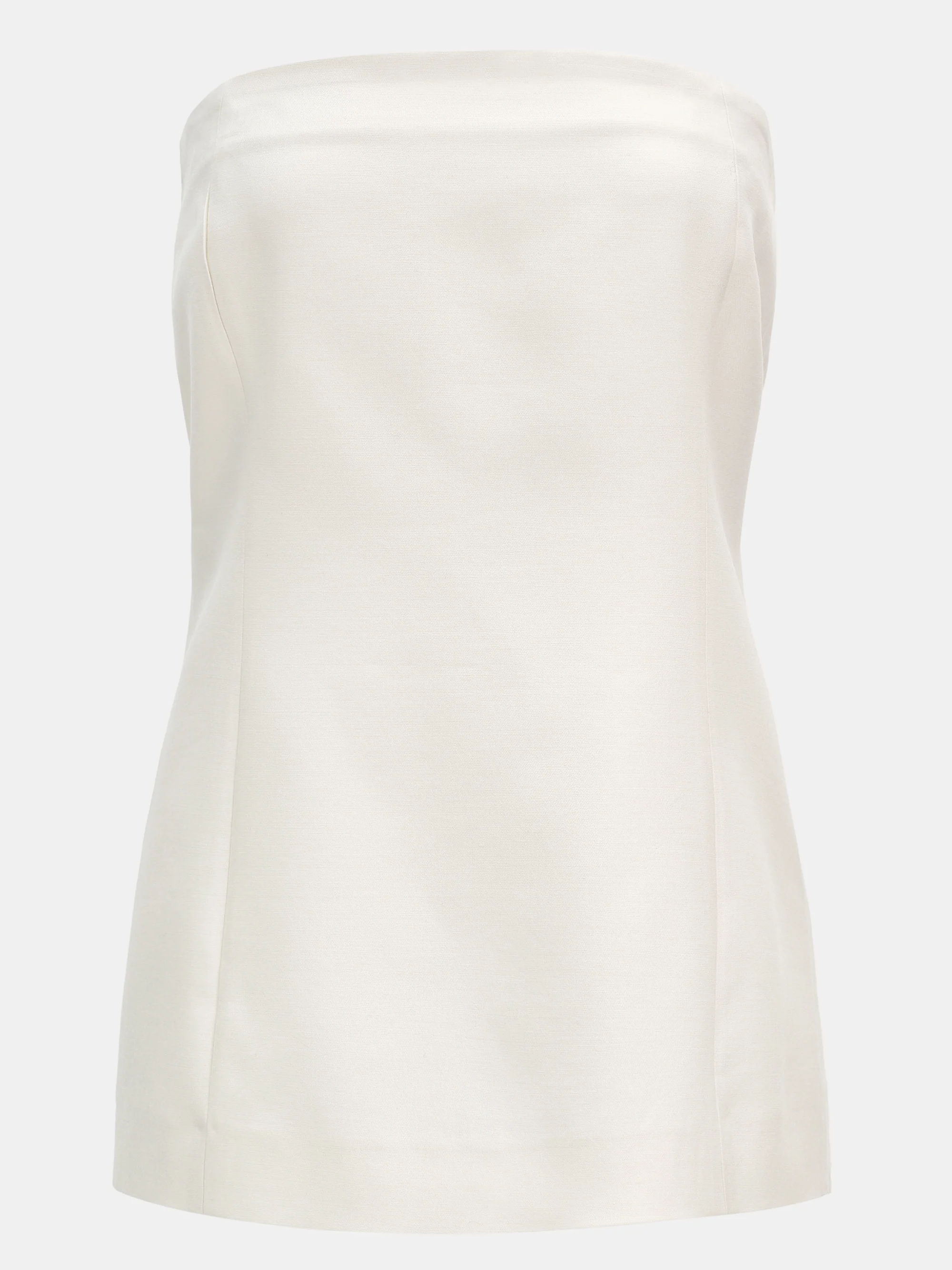 Wool-Silk Bustier, Ivory