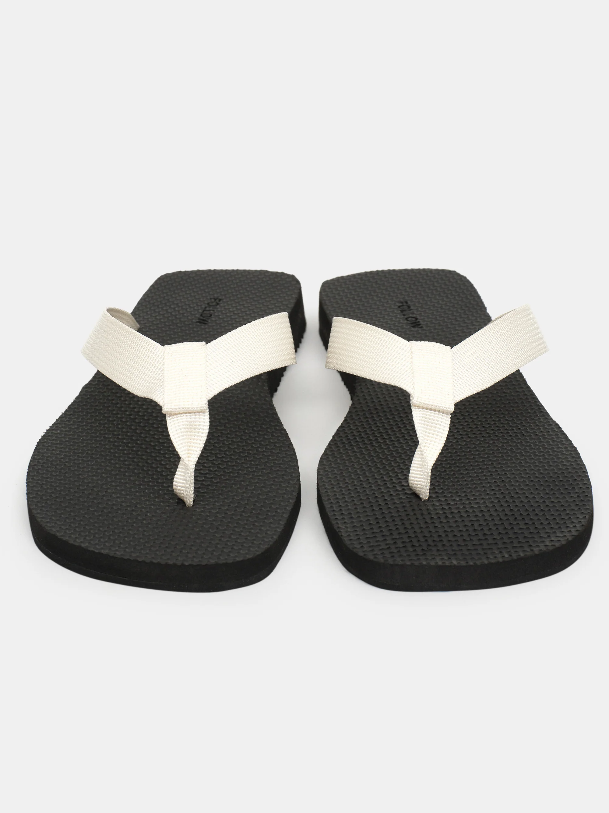 Woven Strap Flip-Flops, Ivory - Image 3