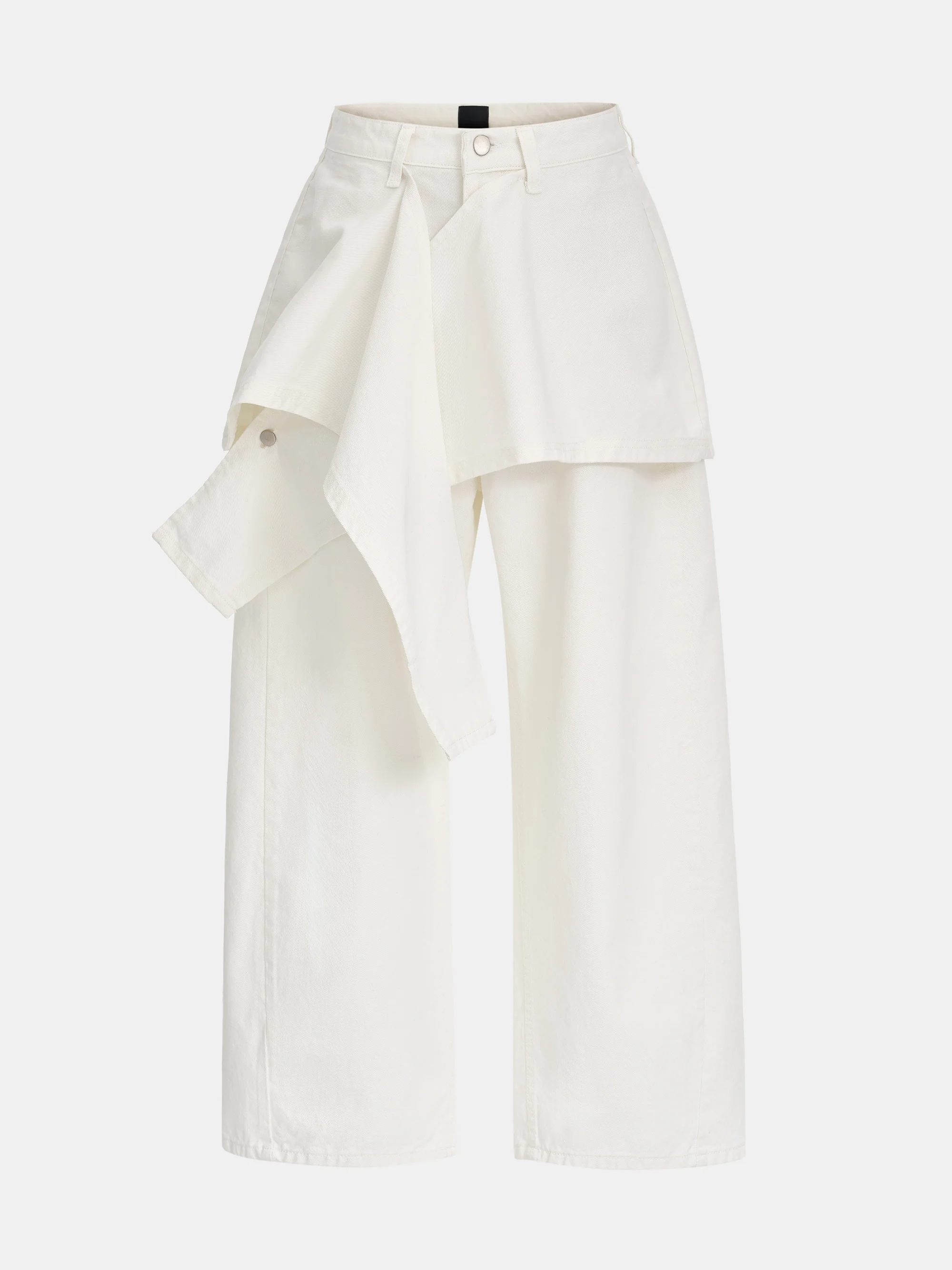 Wrap Panel Jeans, Ivory - Image 5