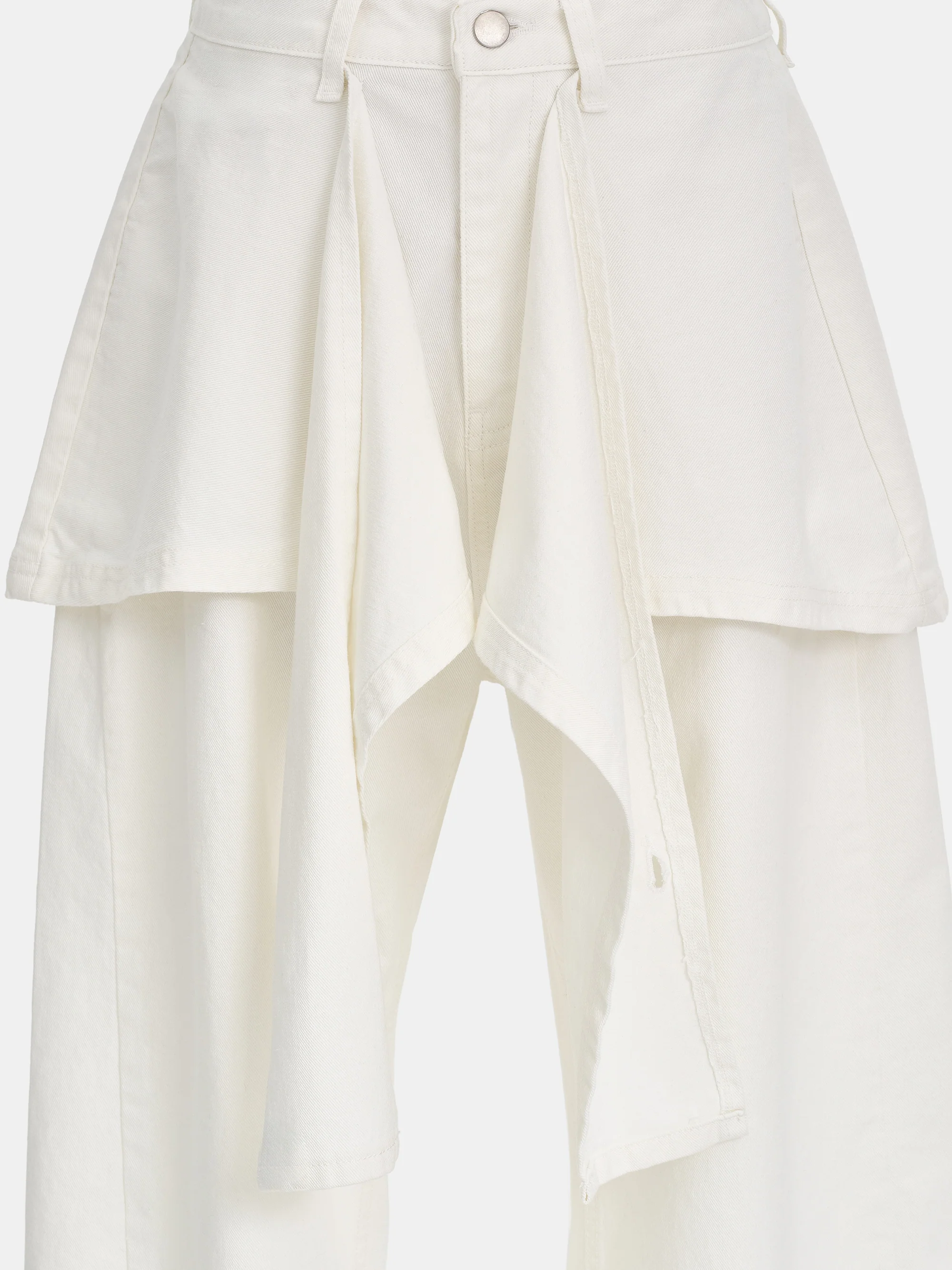 Wrap Panel Jeans, Ivory - Image 6