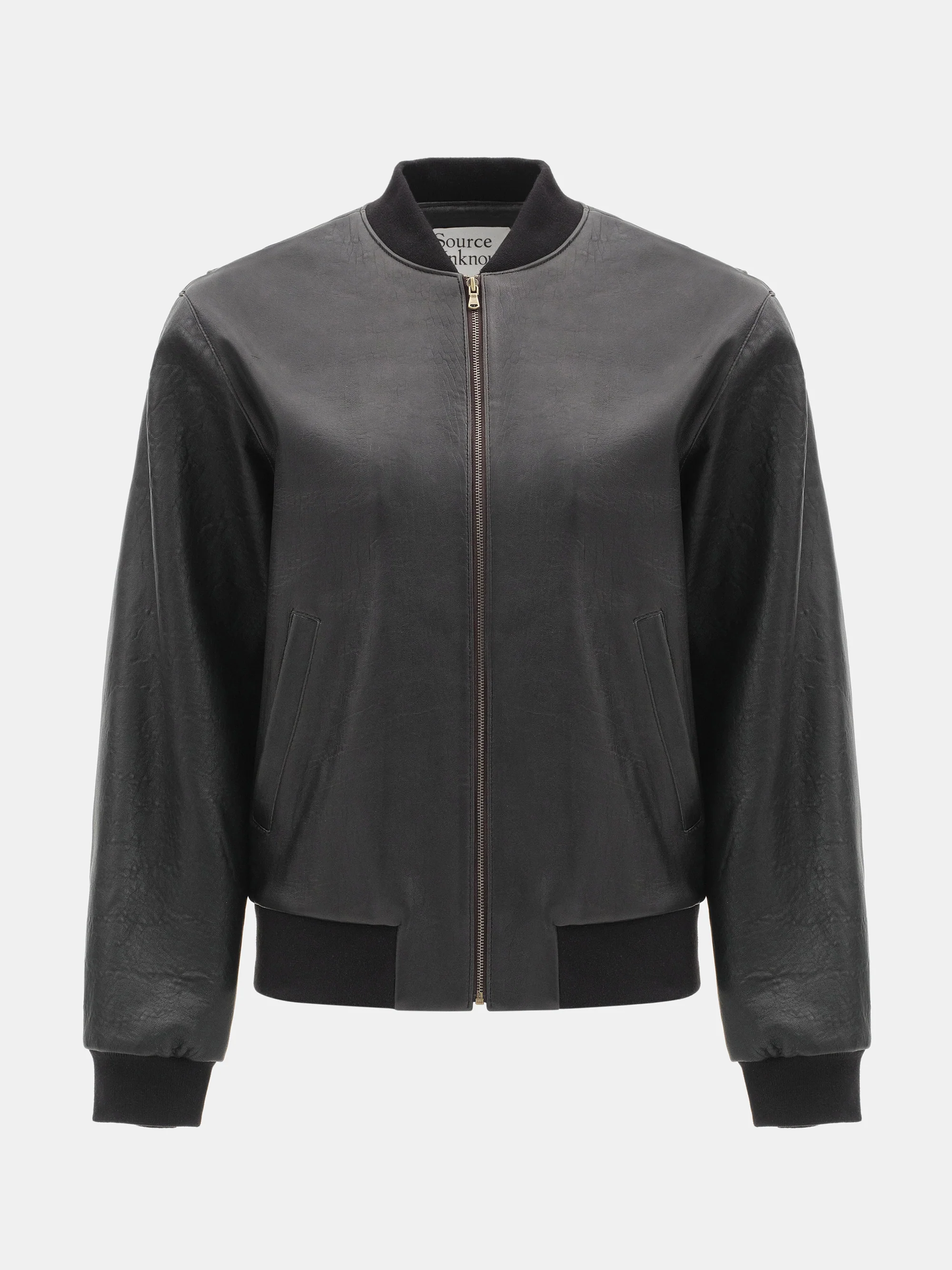 Zia Lambskin Leather Blouson Jacket, Black - Image 7