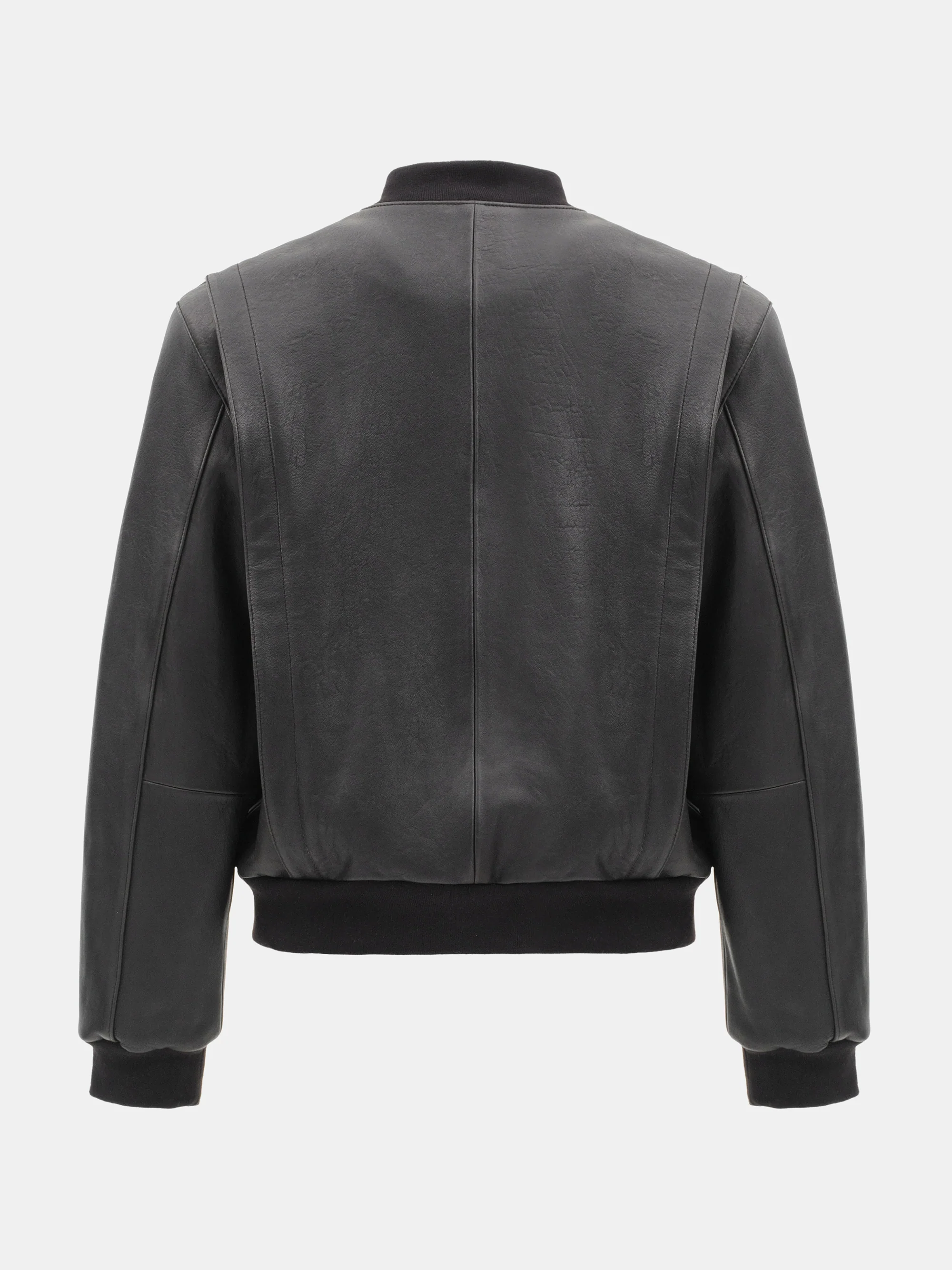 Zia Lambskin Leather Blouson Jacket, Black - Image 8