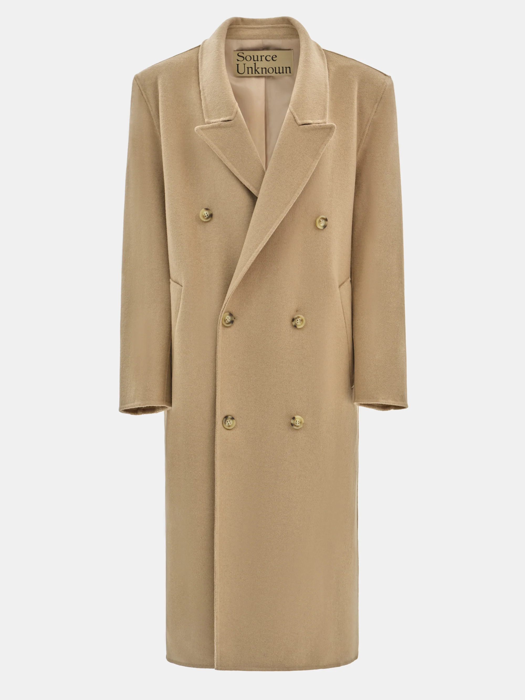 Zvika Padded Shoulder Maxi Coat, Camel - Image 7